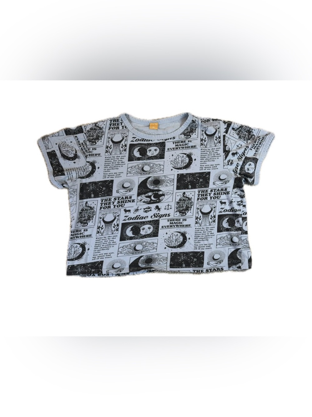 Vibe N' Horoscope Zodiac Astrology All Over Print T-Shirt Crop Top Size XL